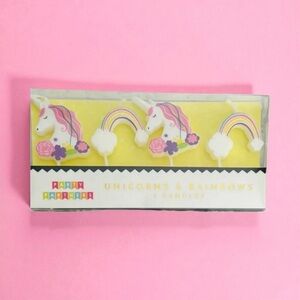 NIB Party Partners Unicorns & Rainbows Birthday Candles